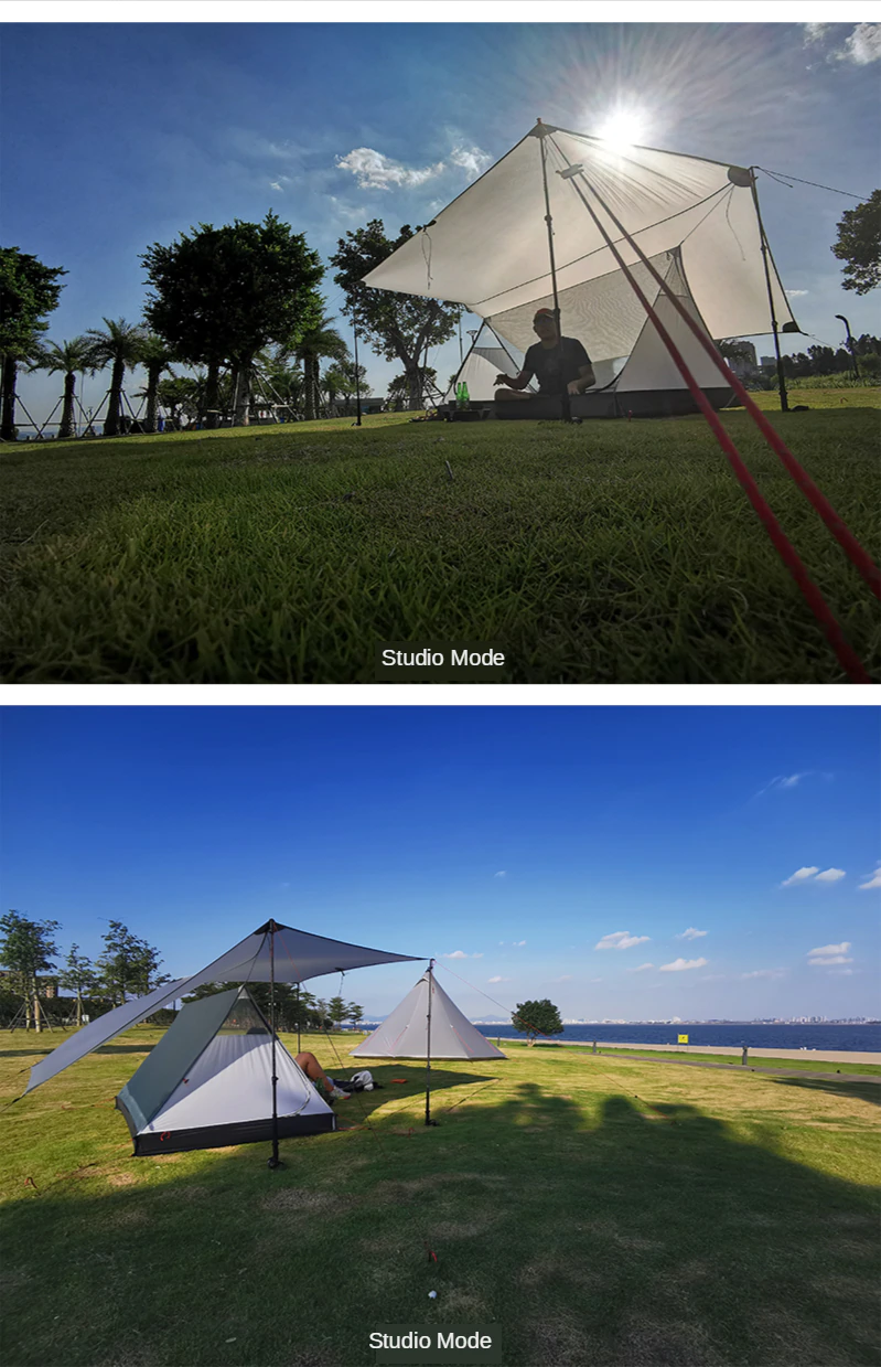 Cheap Goat Tents 3F UL GEAR Shanjing 20D 2 Person 3 Season Ultralight  Outdoor Camping Tent  Professional  Silnylon Rodless Multifunction Tent Tents 
